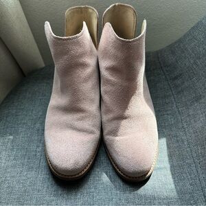 Land’s End Classic Women's Suede Ankle Boots - Blush Pink